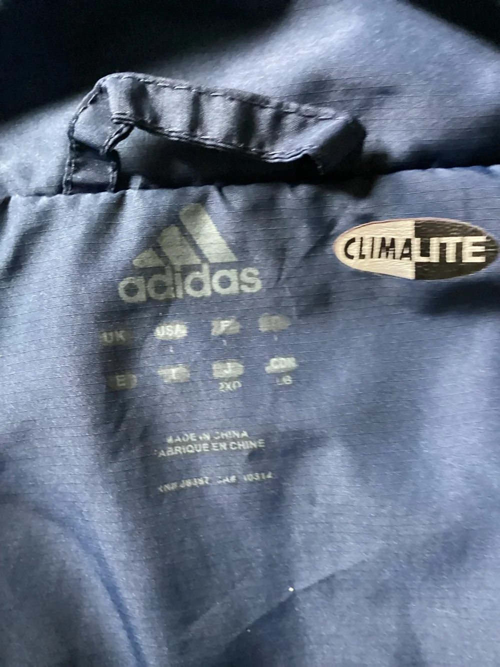 adidas Michigan Wolverines 1/4 Zip climate pullover Jacket L Large Navy